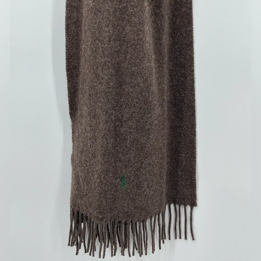 Polo Ralph Lauren Donegal Brown Wool Scarf ⭐️